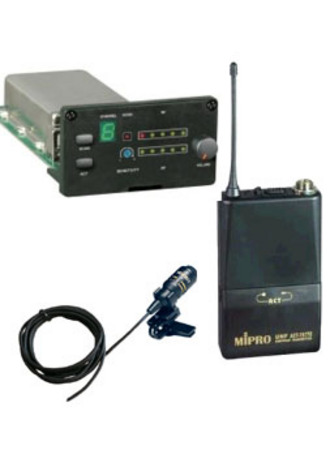 ACT707 Additional Belt Pack Wireless Transmitter with Lapel Microphone and Receiver pack