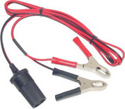 12V Extension Cord with Battery Clips 2 Metre