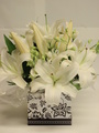 Black and white box arrangement