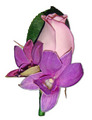 Pink Rose and Purple Orchid Buttonhole