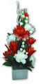 Red and White Silk Arrangment