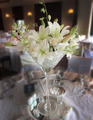Lillies and Roses in Martini Vase