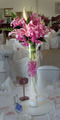 Pink Oriental lillies and Orchids
