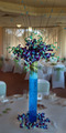 Blue orchids in vase