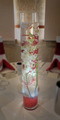 Red and White Orchids in a Vase