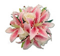 Silk lilly and rose posy