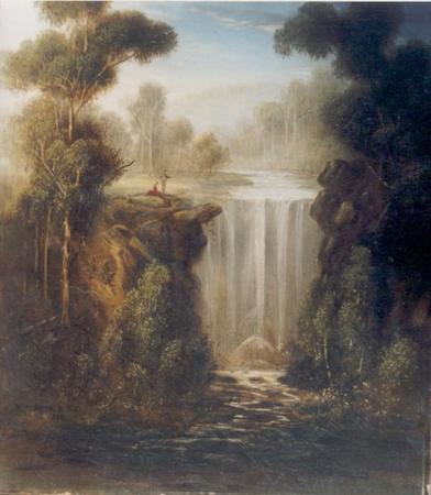 Couple by a Waterfall