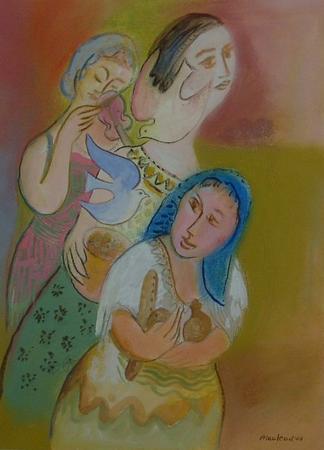 Three Women in a Field