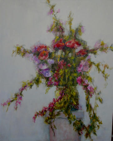 PEDESTAL OF FLOWERS