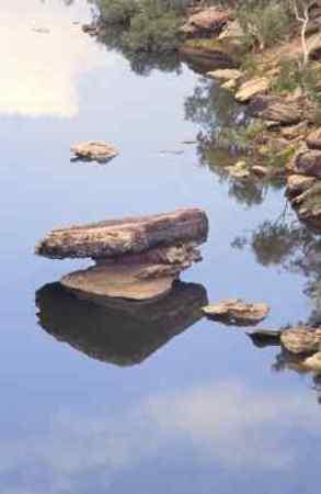 Triangular rock, Murchison River gorge, Kalbarri