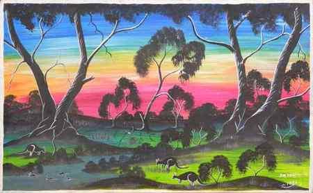 Kangaroos at Dusk No 2