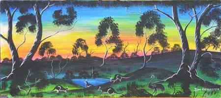 Kangaroos at Dusk No 3