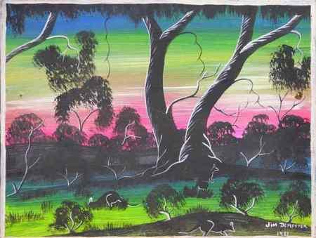 Kangaroos at Dusk No 4