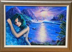 Girl Behind Rock