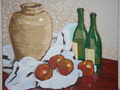 Pot, Bottles,Apples