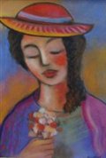 Woman With Small Bouquet