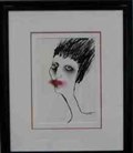ink and pastel on paper