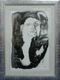 Ink and charcoal on paper
