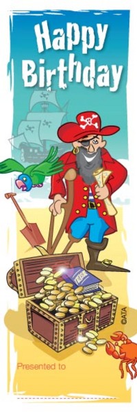 Happy Birthday Pirate Bookmarks