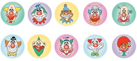 Clown Dots - Dynamic Dot Kids Stickers