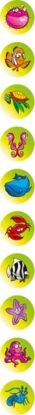 Marine Dots - Dynamic Dot Kids Stickers