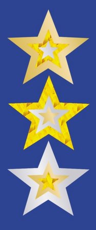 Gold Stars (105) Foil Stickers