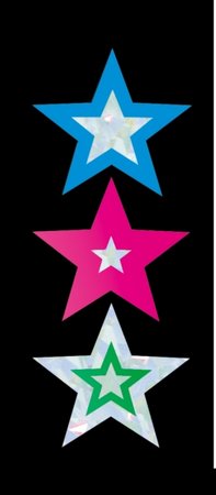 Silver Stars (105) Foil Stickers