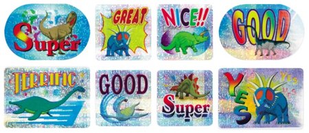 Dinosaurs Laser Stickers