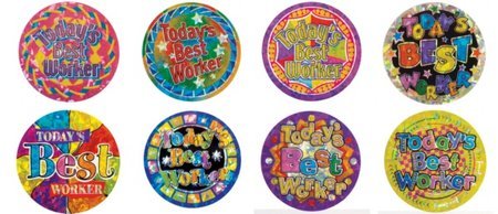 Today's Best Worker Laser Stickers