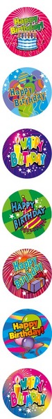 Birthday Laser Stickers NEW LOOK