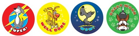 Happy Dogs Merit Stickers