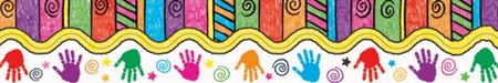Handprints Pop Apart Border