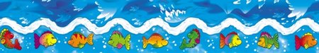 Fish and Waves Pop Apart Border
