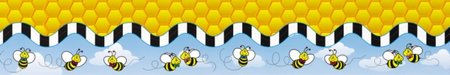 Bees and Honeycomb Pop Apart Border