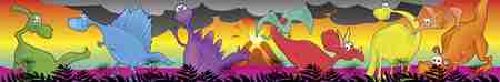 Dinosaur Friends Decorative Border