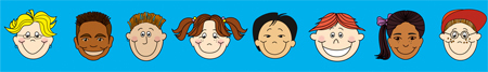 Multicultural Kids Decorative Border