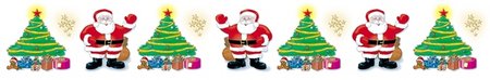 Christmas Tree Decorative Border