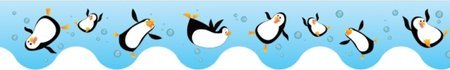 Penguins Scalloped Border
