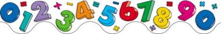 Numbers Scalloped Border