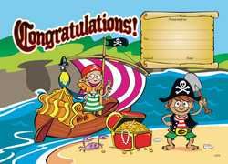 Pirate Treasure Congratulations (35) Certificates