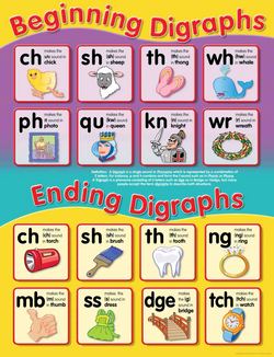 Begin/End Digraphs Educational Chart