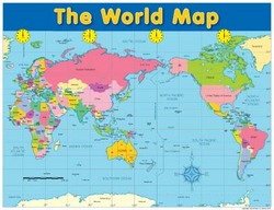Map of World Educational Chart