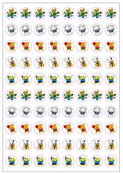 Teddy Glitter Dynamic Glitz Kids Stickers