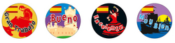 Spanish Language Merit Stickers NEW