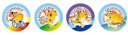 Active Guinea Pigs Merit Stickers