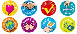 Character Values Merit Stickers