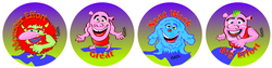 Monsters and Ogres Merit Stickers
