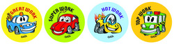 Crazy Cars Merit Stickers