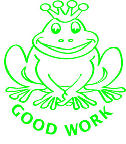 Good Work Frog Merit Stamp