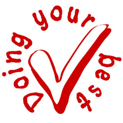 Doing Your Best Tick Merit Stamp